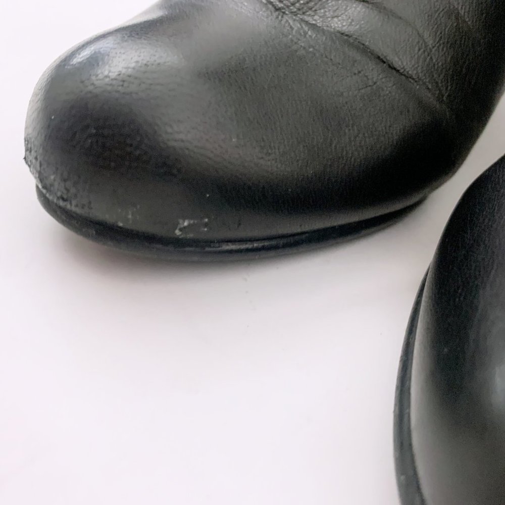 Stuart Weitzman Black Wedge Booties - Nusocks - image 6